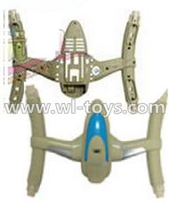 MJX X500 RC Quadcopter parts-06 Upper canopy,Upper shell cover & Bottom canopy,Bottom shell cover-Gray